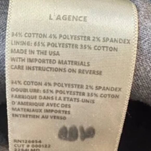 L' agence dark grey Margot high-rise skinny jeans size 28 - Picture 11 of 11